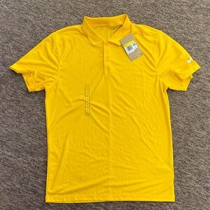 Nike Men's Bright Yellow Polo Size Small